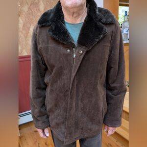 PERRY ELLIS BROWN SUEDE JACKET NWOT